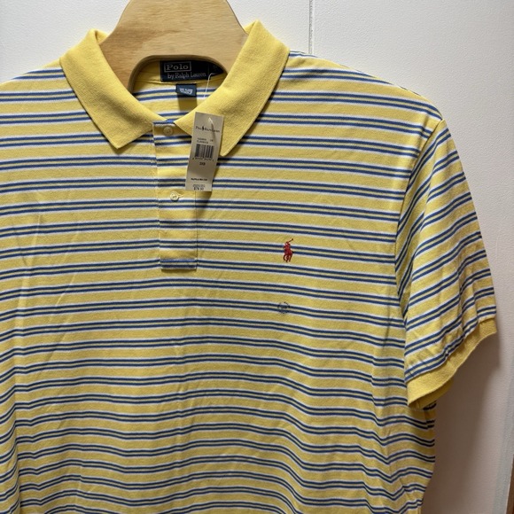 Polo Ralph Lauren Other - Vintage Polo Ralph Lauren Shirt Size 3XB Blue Yellow Stripe NEW WITH‎ TAGS